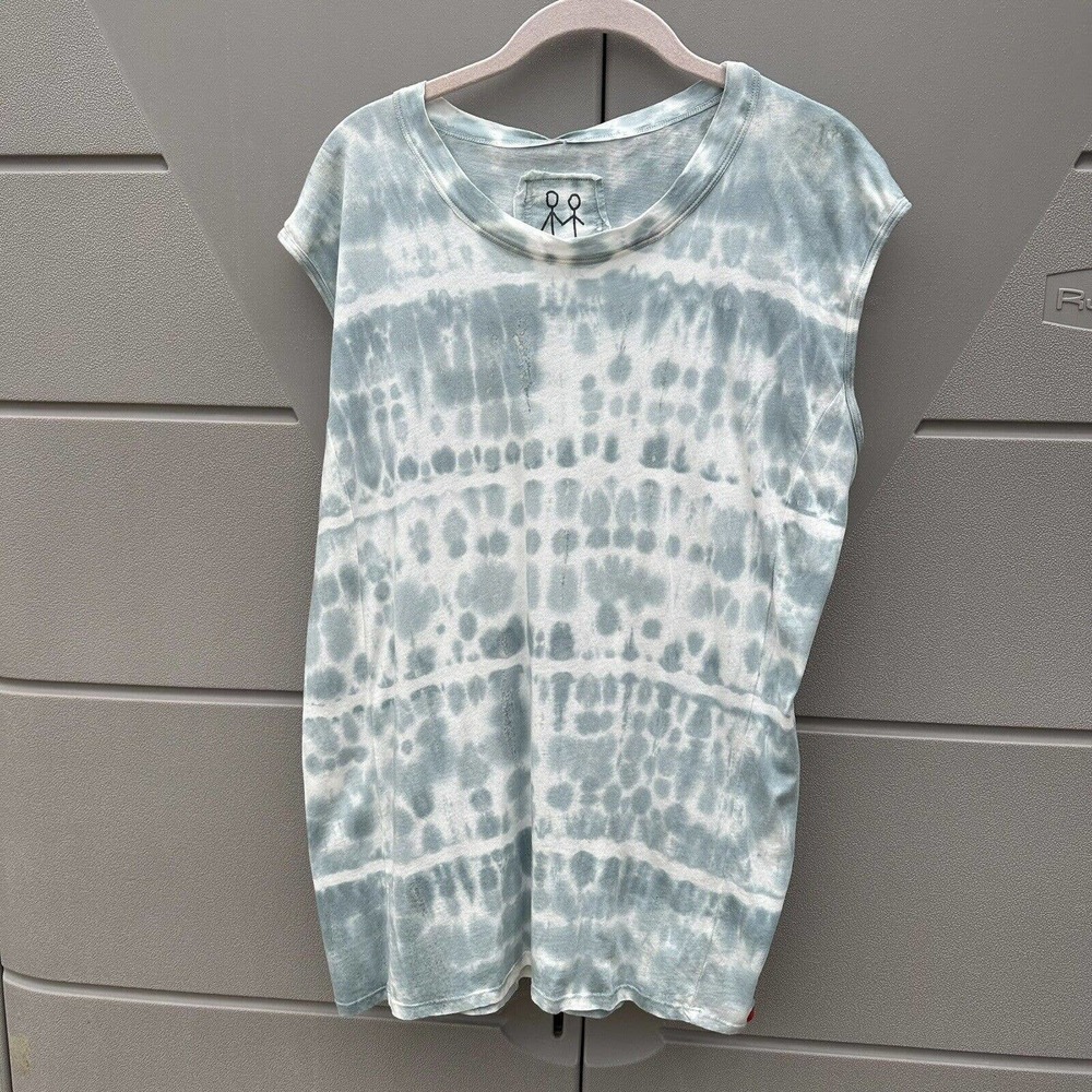 Johnny Was Pete & Greta Tie Dye Tunic Tank Flowy Fit in teal Sz Small